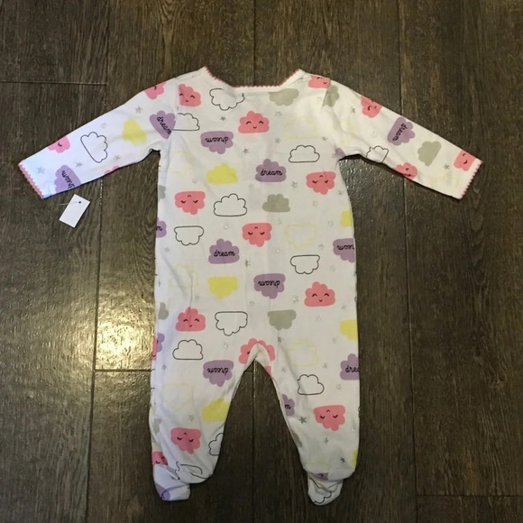 NWT Koala Baby Cloud Print Multicolor Snap Onesie Sleeper Size 3-6M - Picture 5 of 5